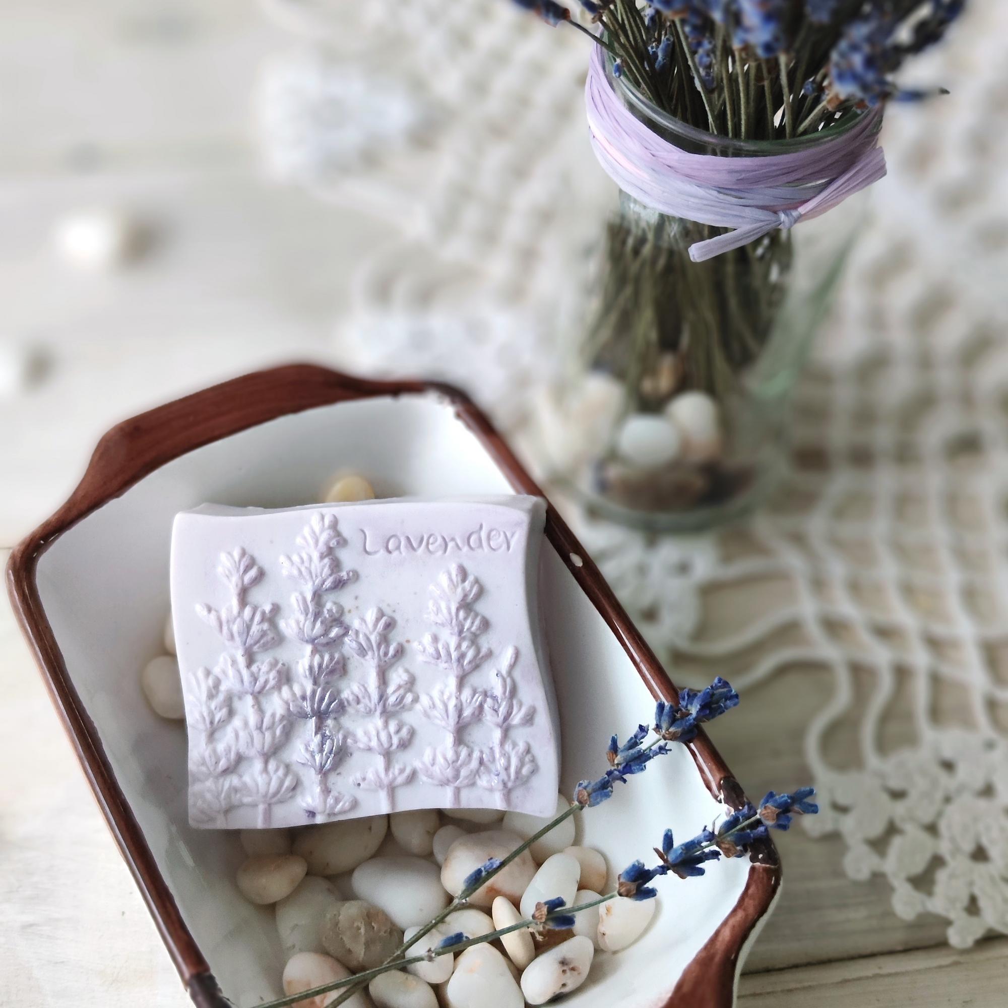 Крафтовое мыло ручной работы "Элегантный брусочек Lavender", вес 100 грамм