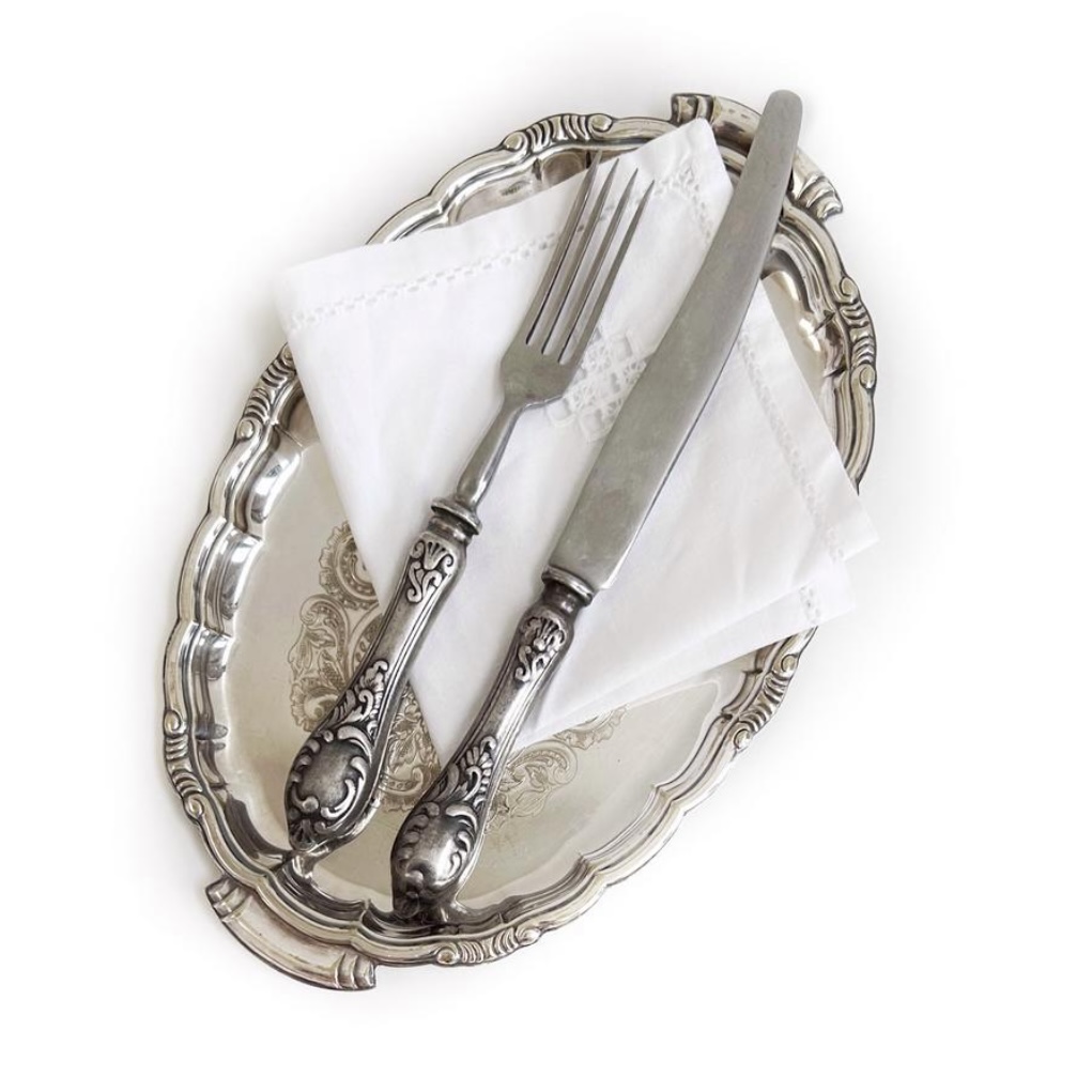 Нож+вилка из мельхиора