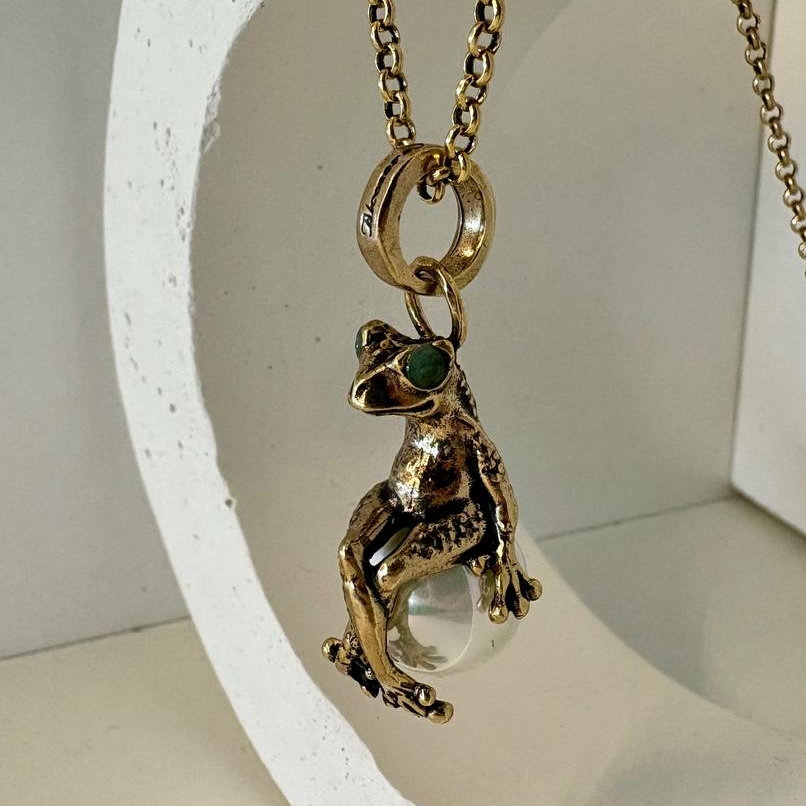 Колье с жемчугом и изумрудом ALCOZER & J C5533C