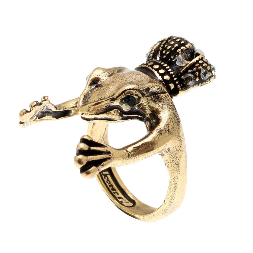 Кольцо с изумрудом и Swarovski  ALCOZER & J A5579C