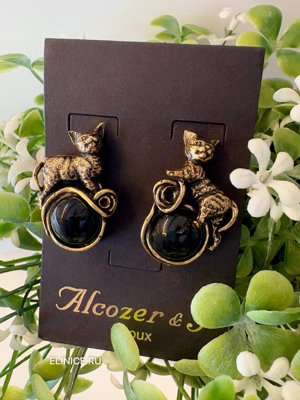 Серьги с ониксом ALCOZER & J O78HX24