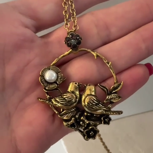 Колье с жемчугом и Swarovski Alcozer&J C4679C