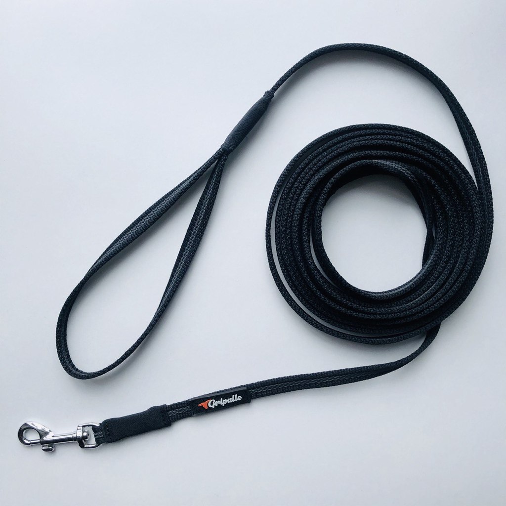 Поводок Gripallе черный 5 метров (узкий)