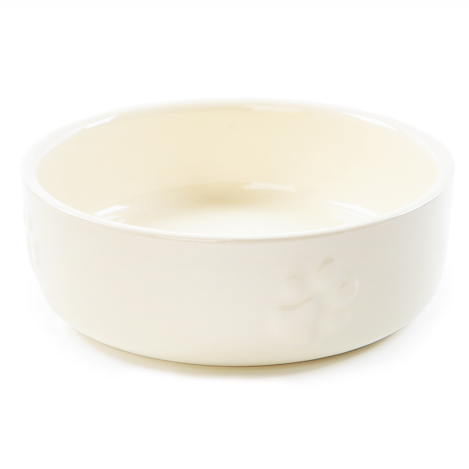 SCRUFFS Миска керамическая для мелких пород собак и кошек "Icon Food", кремовая, 13х13х5см, 400мл