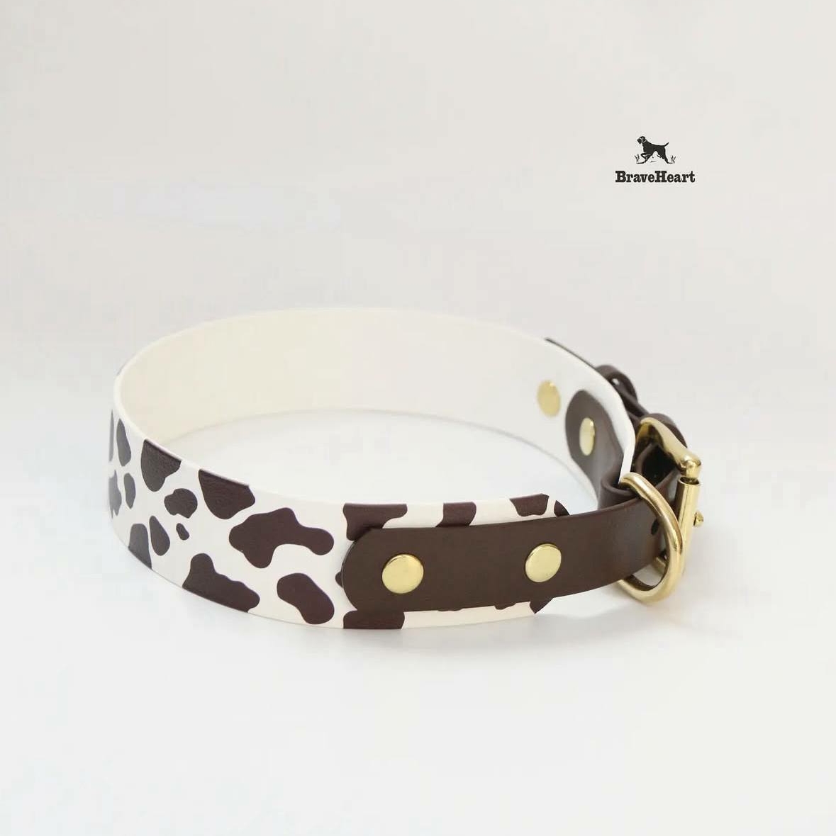 Ошейник широкий 38мм Коровка