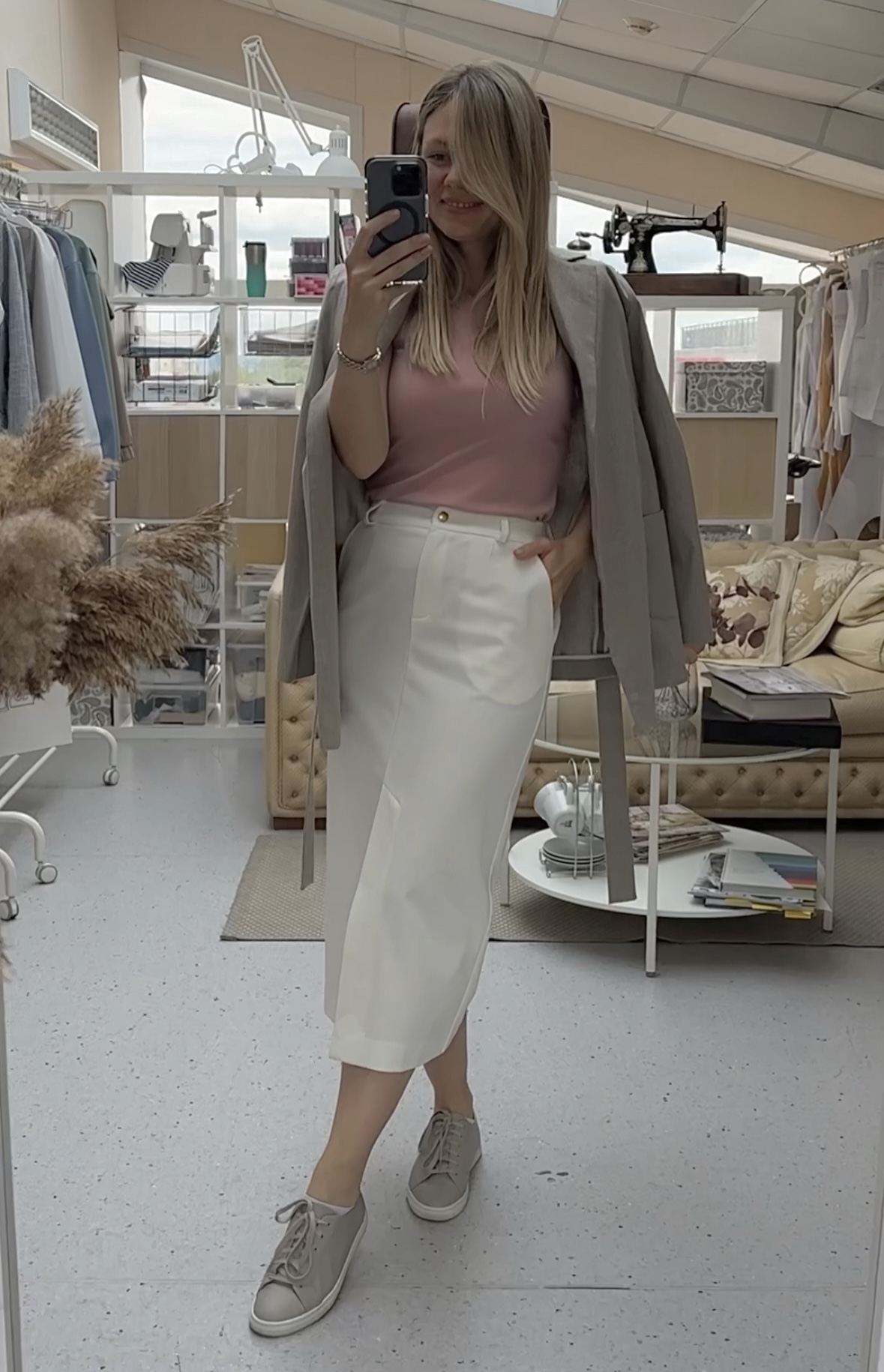 Юбка из джинсы (цвет белый)