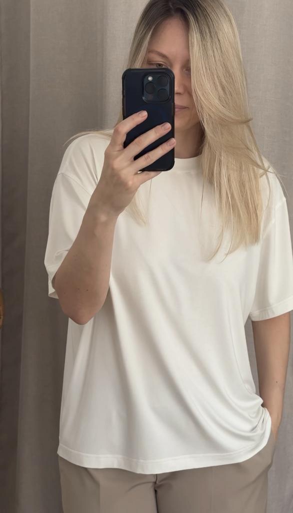 Блузка трикотажная с шелковым эффектом (из бамбука)