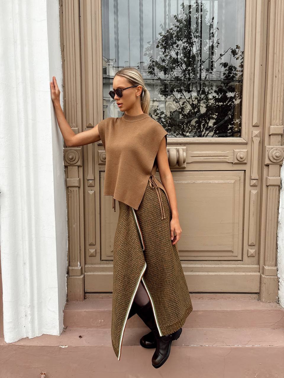 Юбка асимметрия, меланж