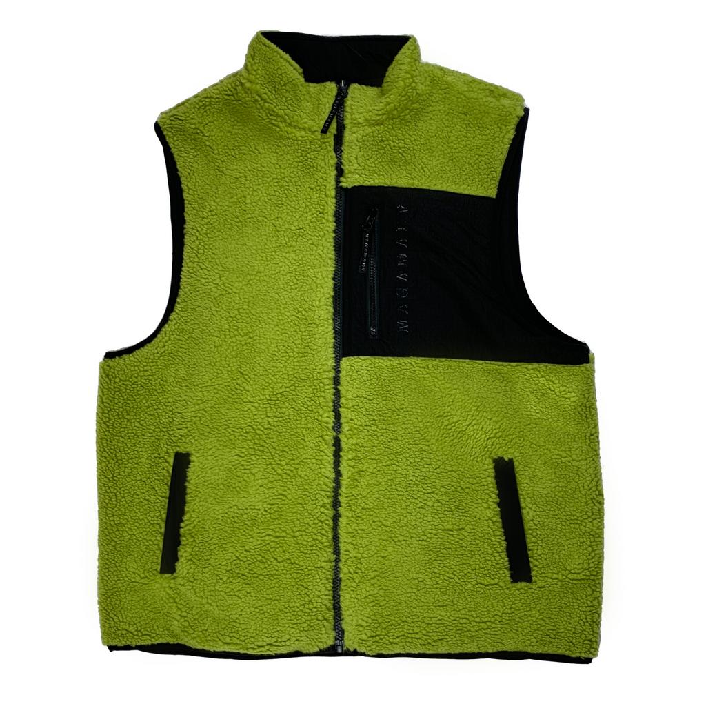 REVERSIBLE FLEECE VEST OLIVE