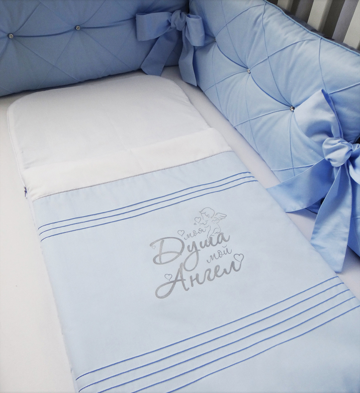 Спальный мешок #301-ГБ-3 цв.голубой/белый