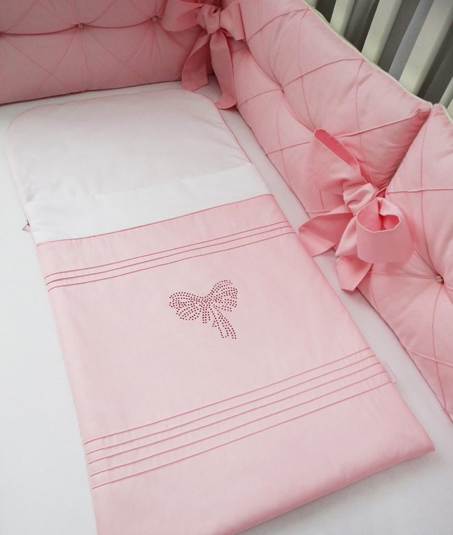 Спальный мешок #301-РБ-1 цв.розовый/белый