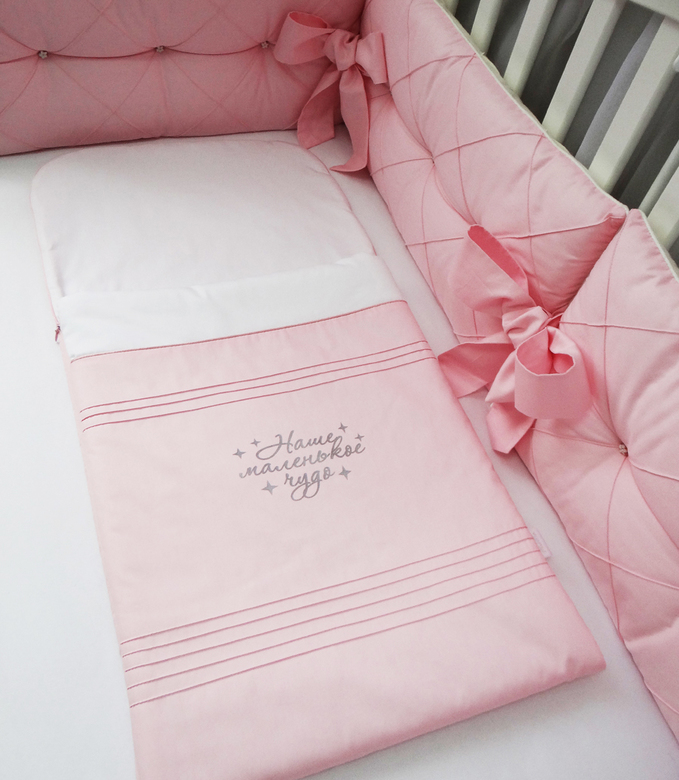 Спальный мешок #301-РБ-2 цв.розовый/белый