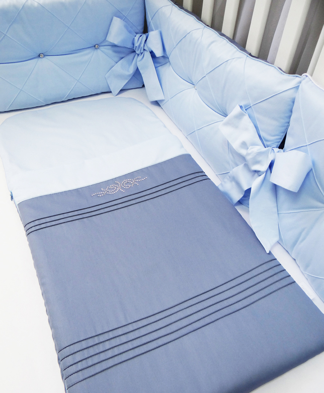 Спальный мешок #301-СинГ-1 цв.серо-синий/голубой