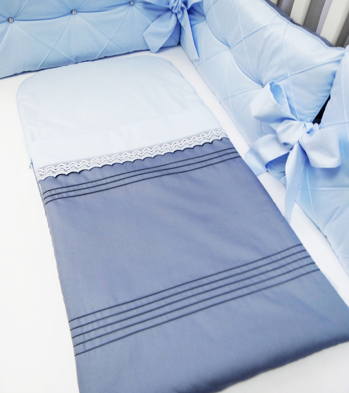 Спальный мешок #302-СинГГ цв.серо-синий/голубой