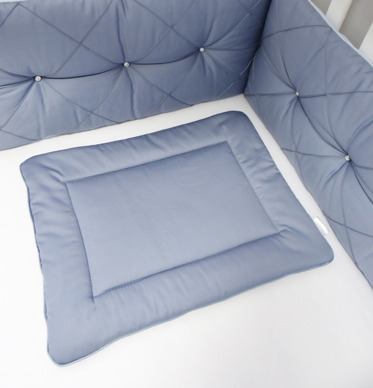 Подушка для новорожденного #262/3-c 35х45 см цв.серо-синий