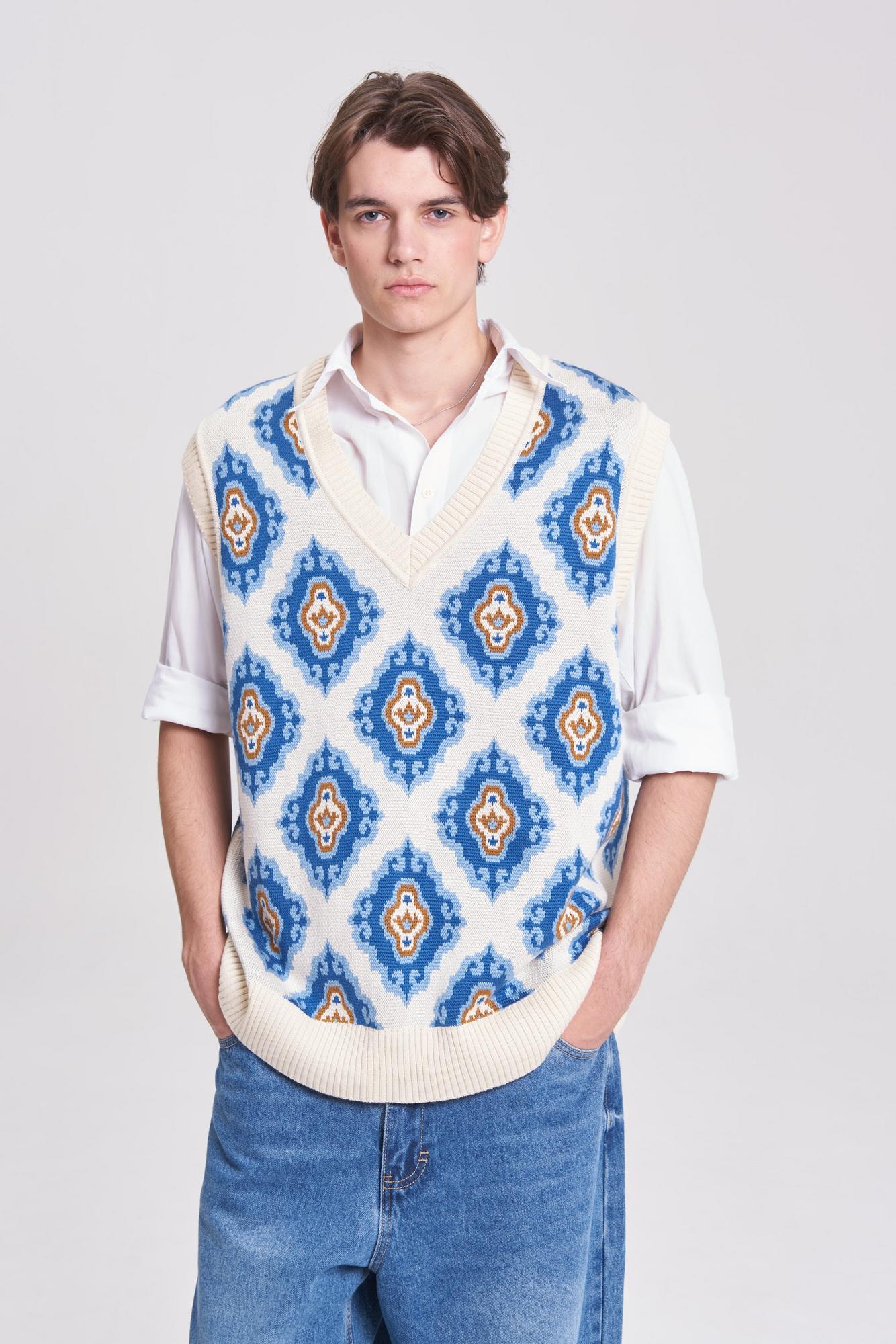 Жилет "Тюбетейка" унисекс молочный