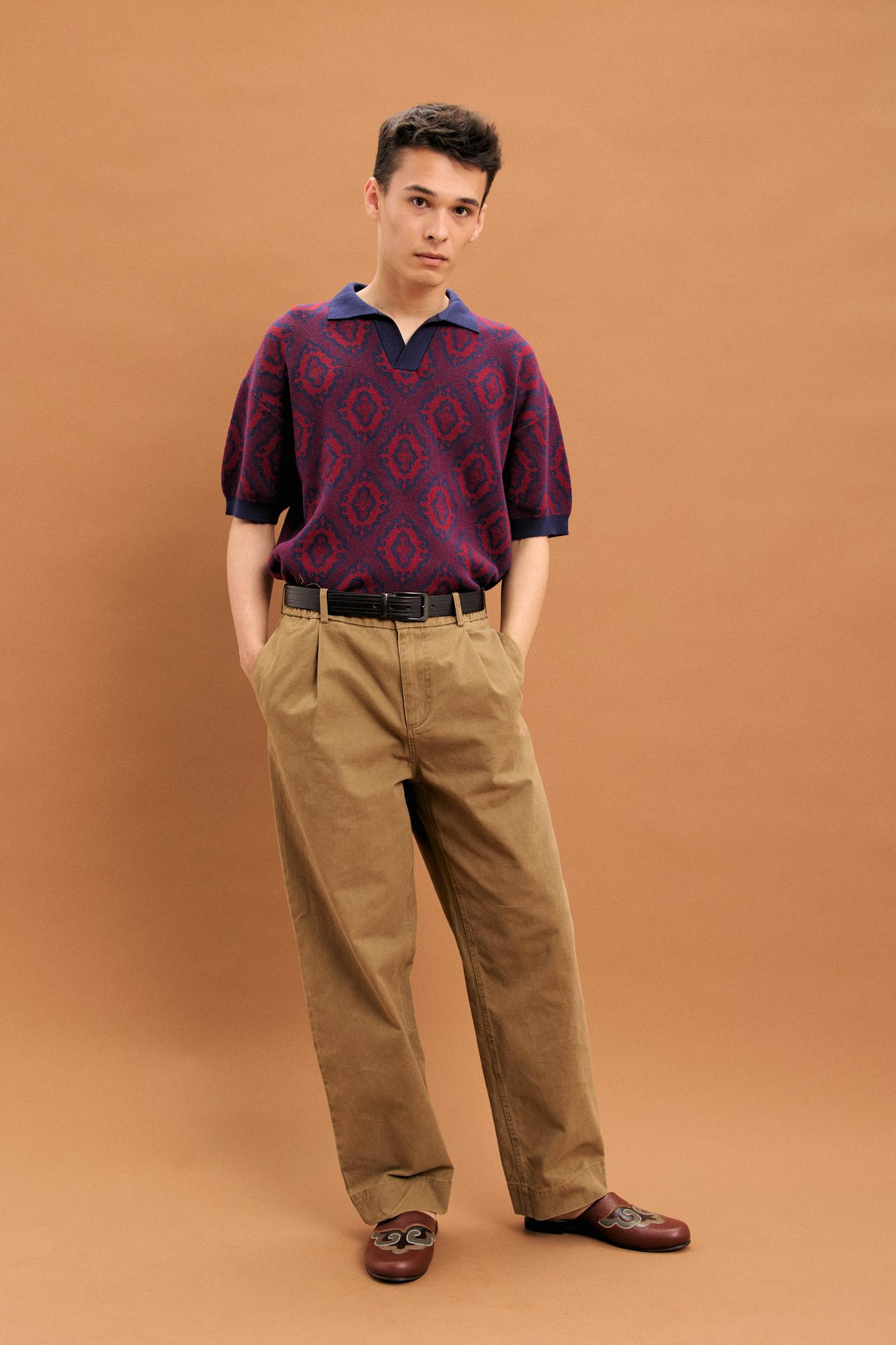 Джемпер-поло унисекс "Тюбетейка" темно-синий