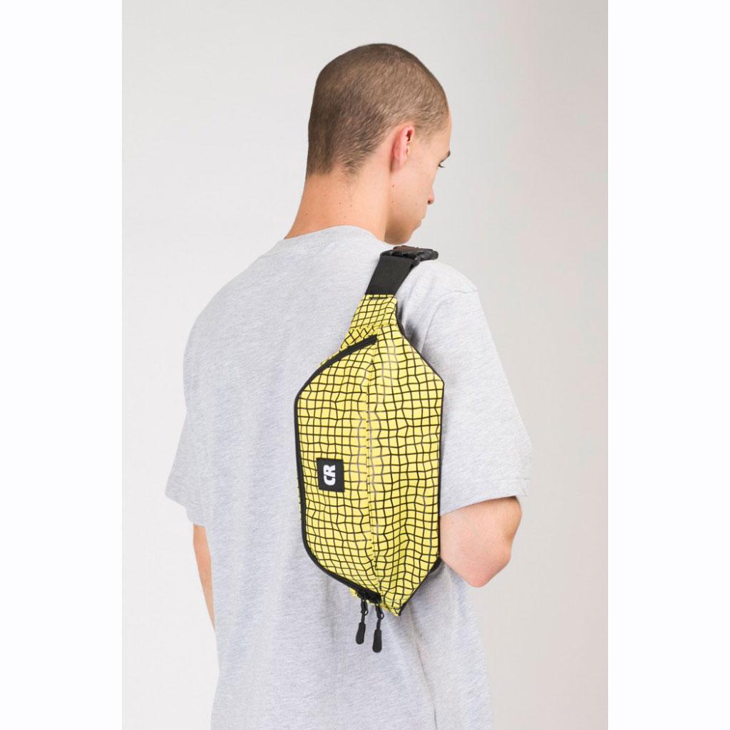 Сумка поясная CODERED Hip Bag Large Желтый Яркий Таслан/Паттерн Bent Grid Черный