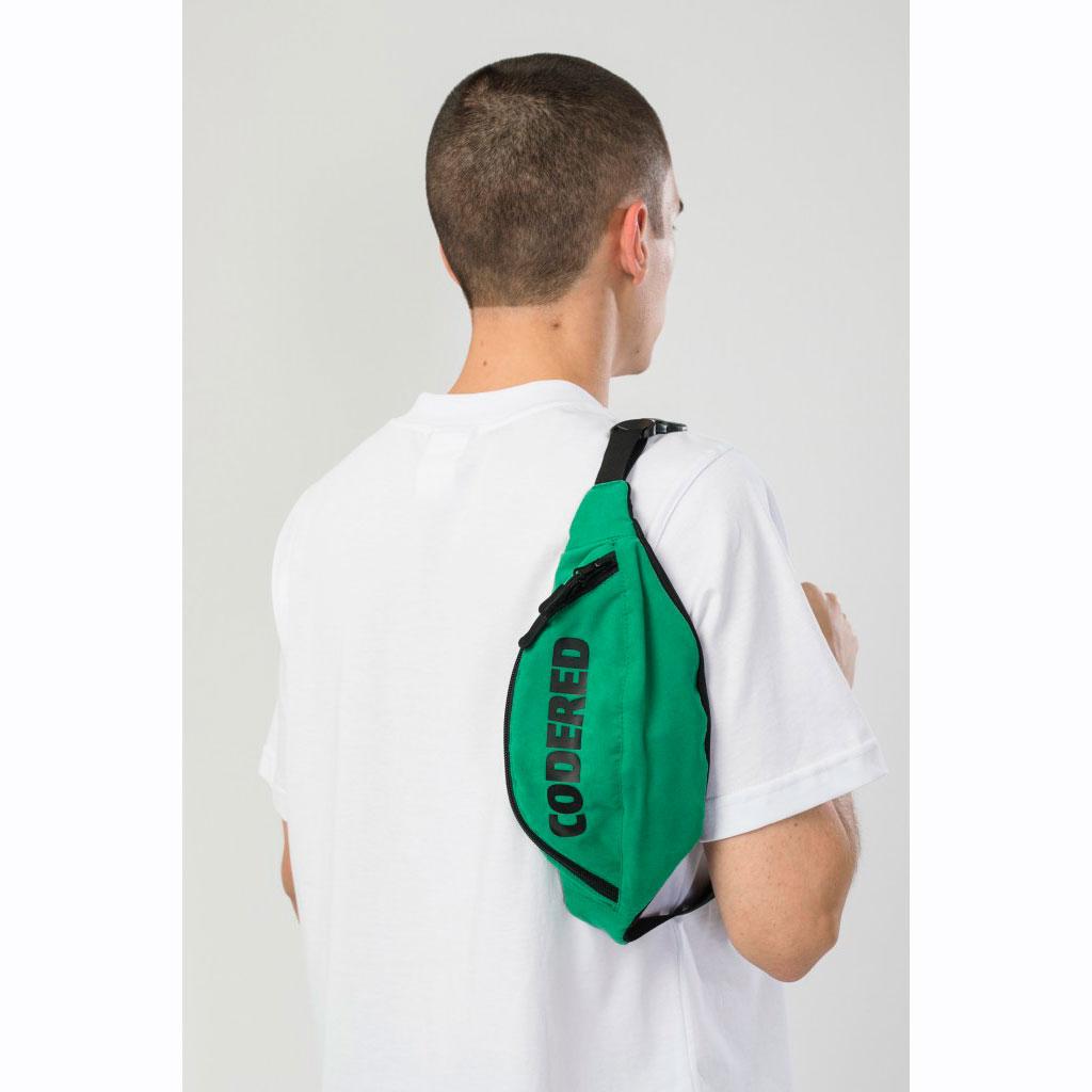 Сумка поясная CODERED Hip Bag Зеленый Яркий Микрофибра/Черный принт CODERED
