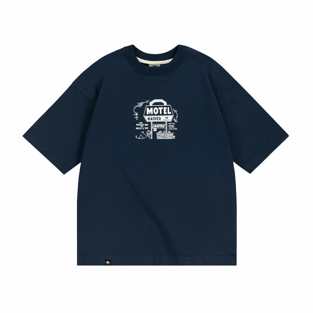 Футболка HAIDED WASTE A DAY RLXD FIRM TEE ink.blue