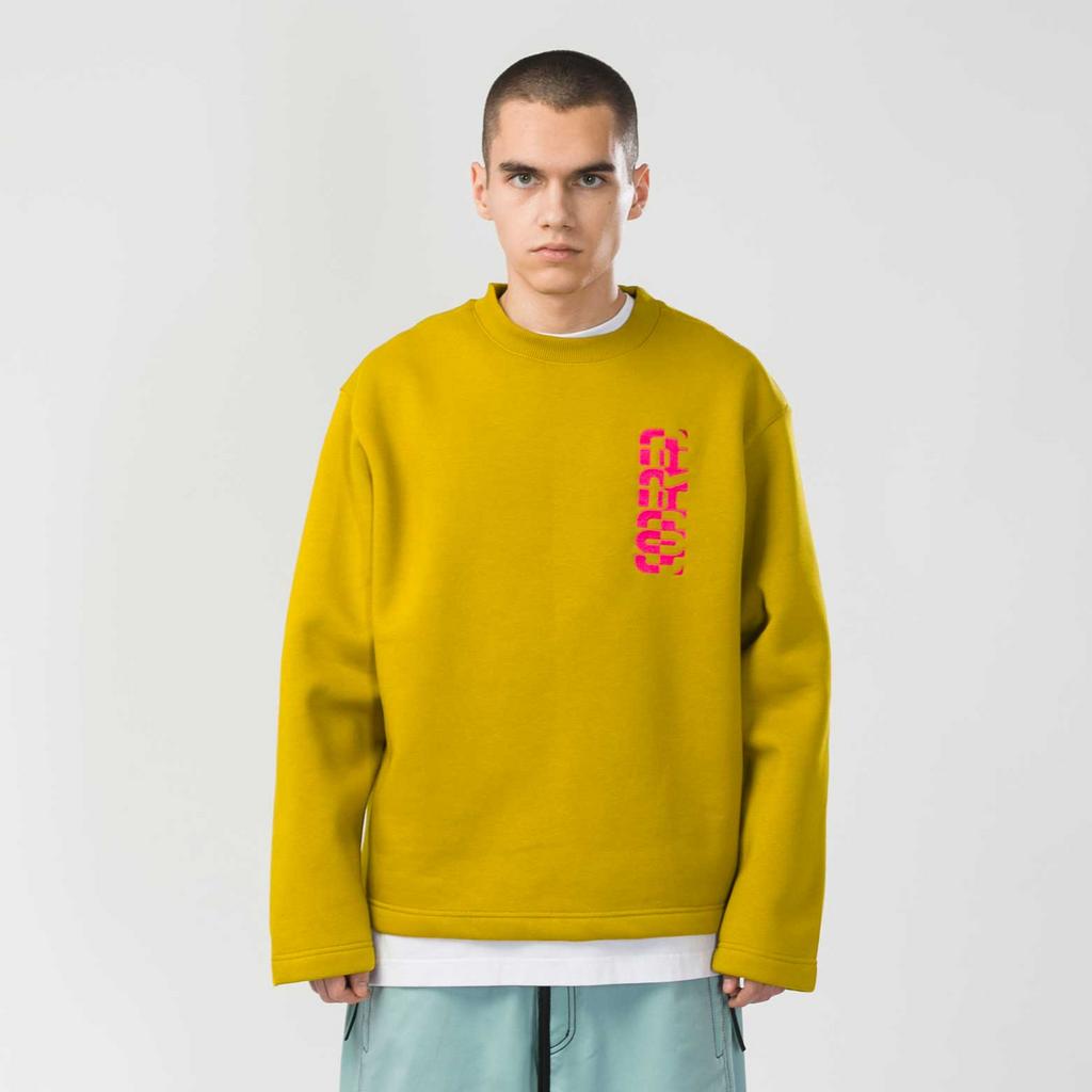 Толстовка CODERED Baggy Sleеve Горчичный Темный Half Inverse Font