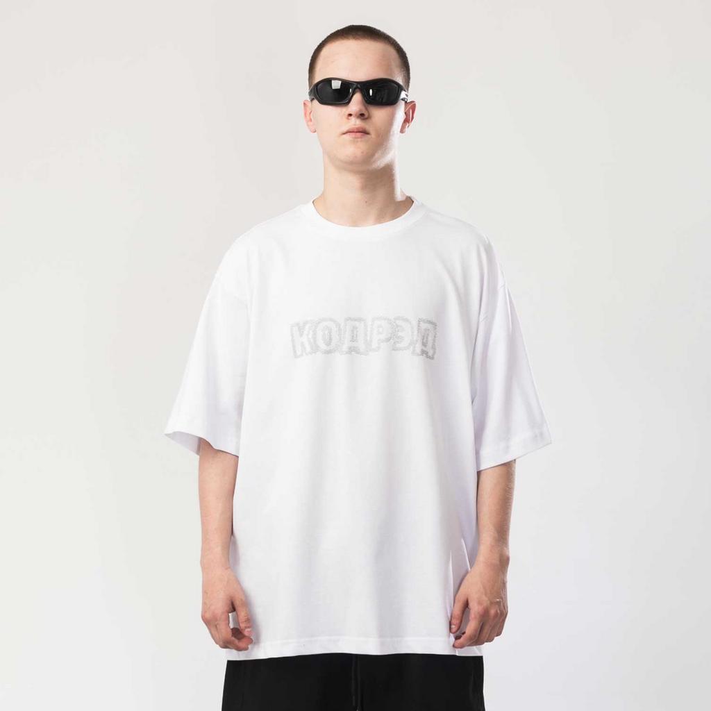 Футболка CODERED Over T Контур шумный Белый