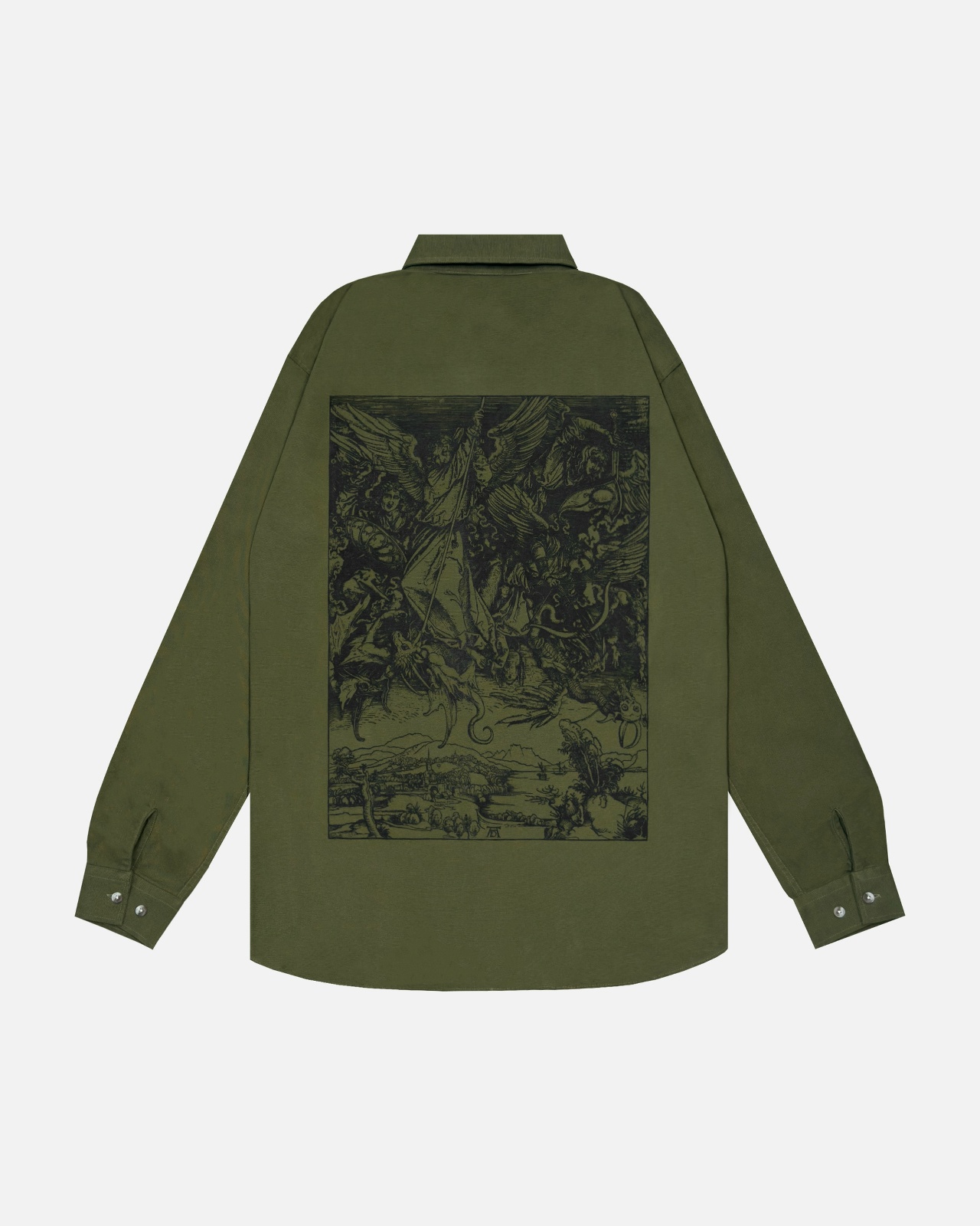 Рубашка ISSAYA Engraving Shirt Khaki