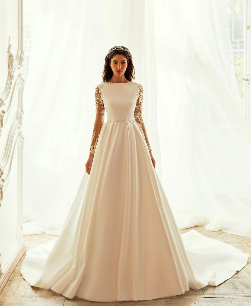 Свадебное платье с красивой кружевной спиной от Luce Sposa - Paige