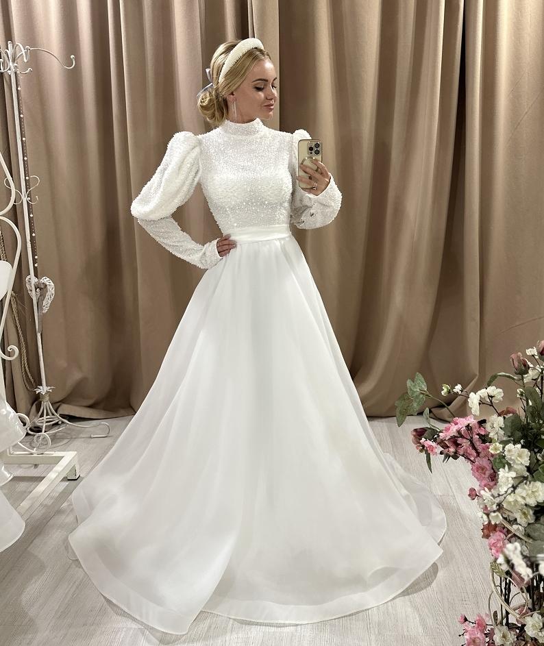 Пышное свадебное платье закрытое Like Miracle - Felicia
