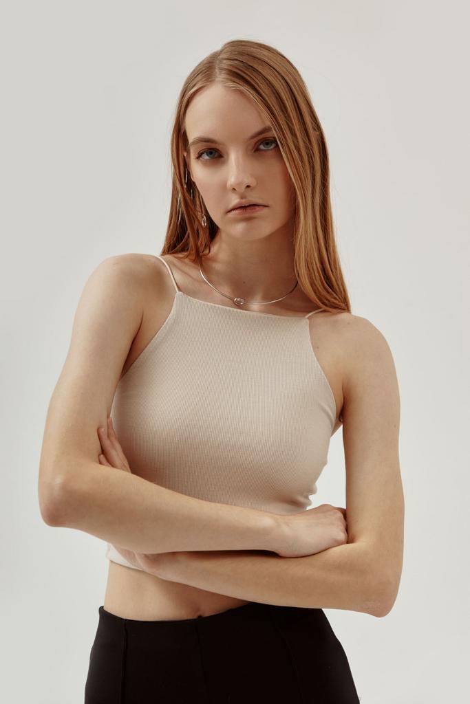 Топ "HALTER" бежевый