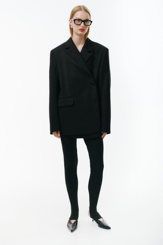 Объемный жакет из костюмной шерсти