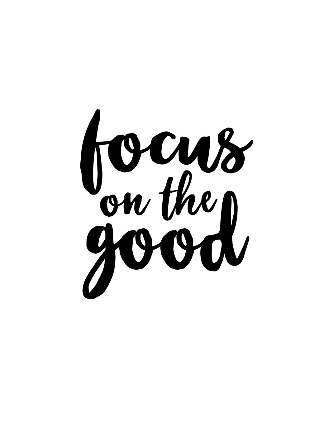 Открытка "Focus on the good"