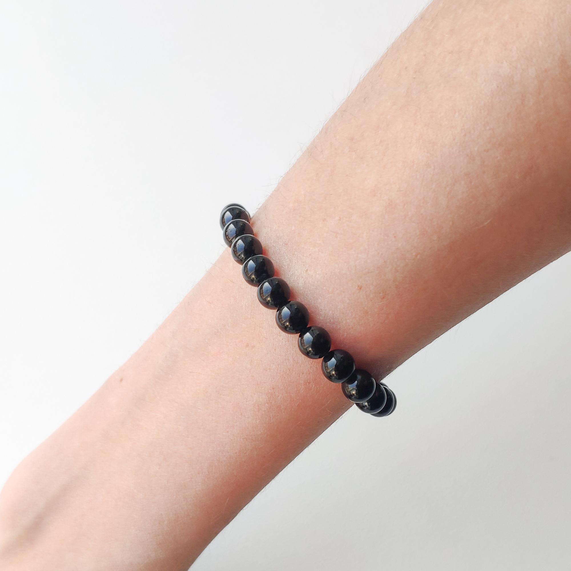 Браслет из черного турмалина (Шерл)