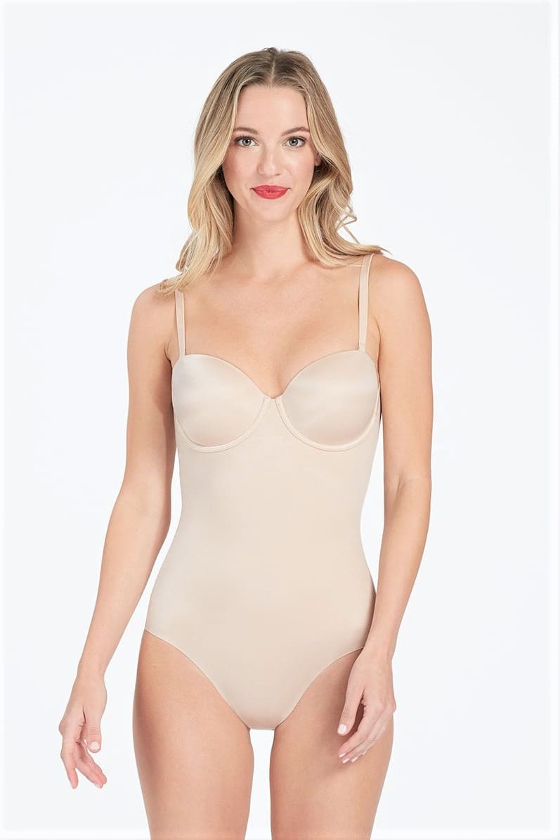 Корректирующее боди с чашечками SPANX Suit Your Fancy Strapless Cupped Panty Bodysuit 10205R