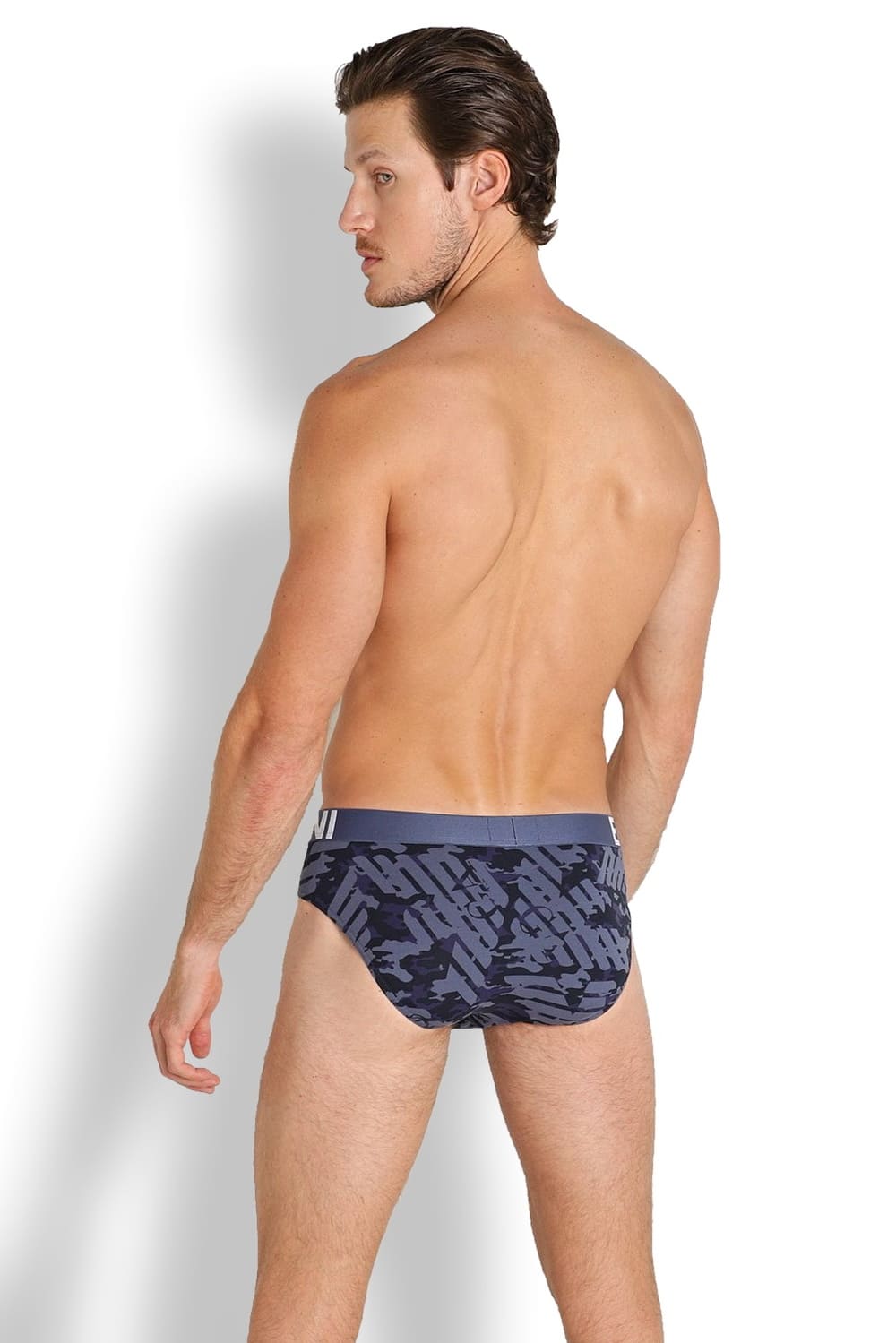 Мужские трусы слипы из эластичного хлопка Emporio Armani 110814 2R509