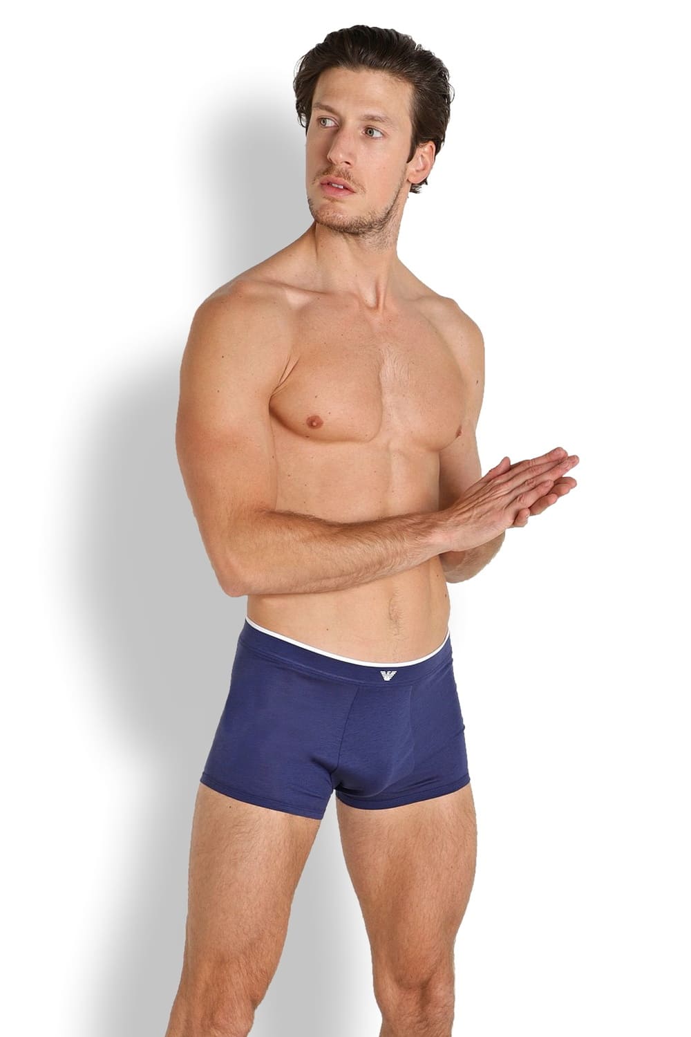 Мужские трусы боксеры из модала и хлопка Emporio Armani 111982 2R538