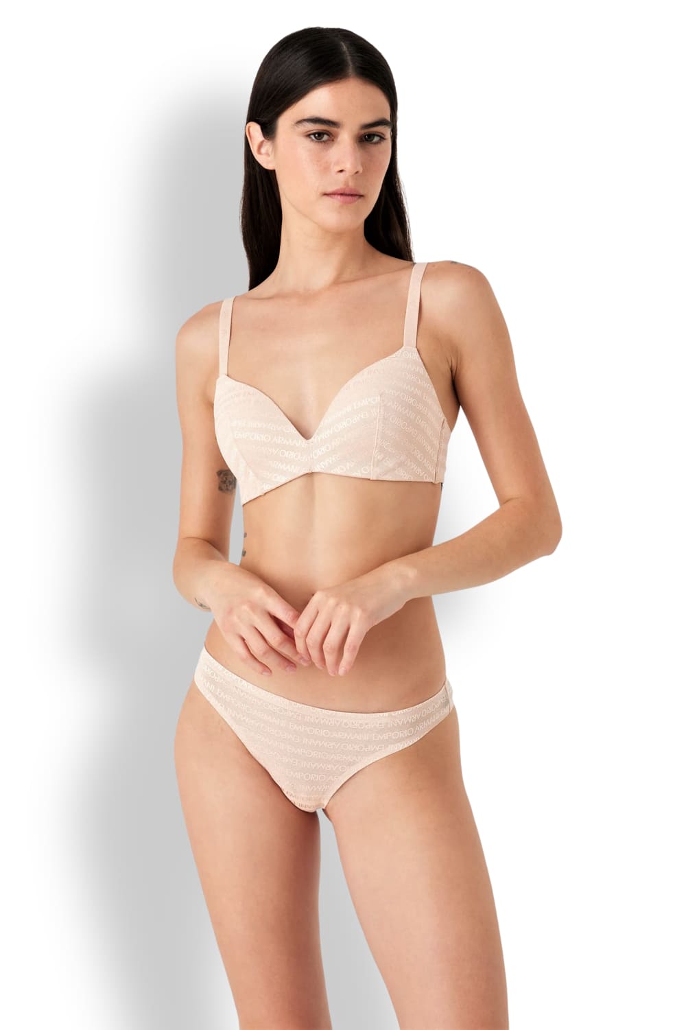 Бюстгальтер с треугольными чашками Emporio Armani 163953 3F204