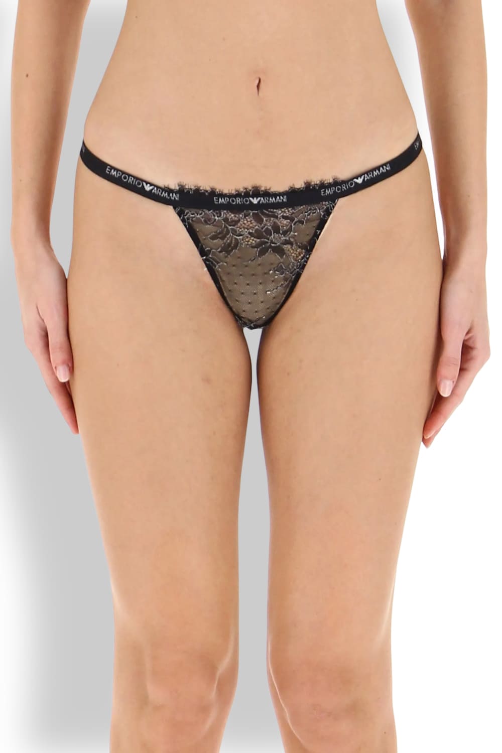 Кружевные трусы стринги Emporio Armani 164282 3F207