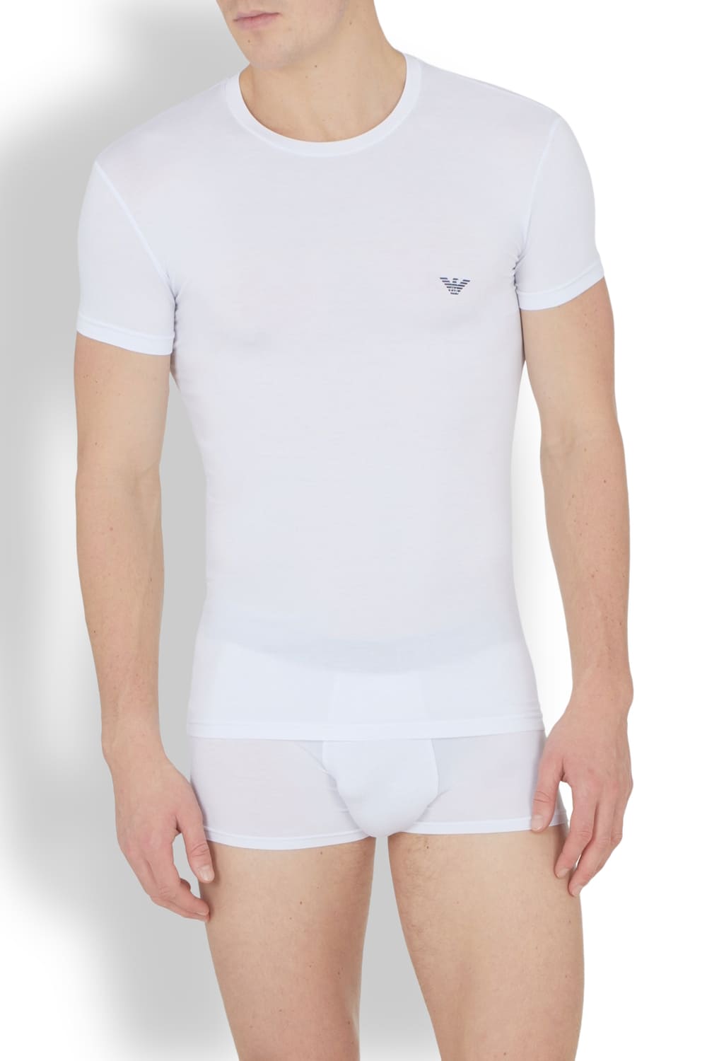 Футболка с коротким рукавом из вискозы Emporio Armani 111670 3F733