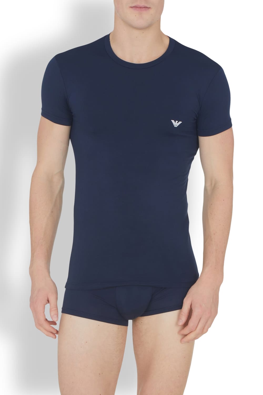 Футболка с коротким рукавом из вискозы Emporio Armani 111670 3F733
