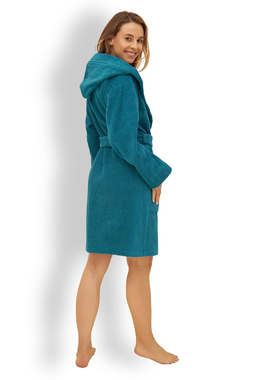 Короткий халат из махровой ткани с капюшоном FÉRAUD 3881735