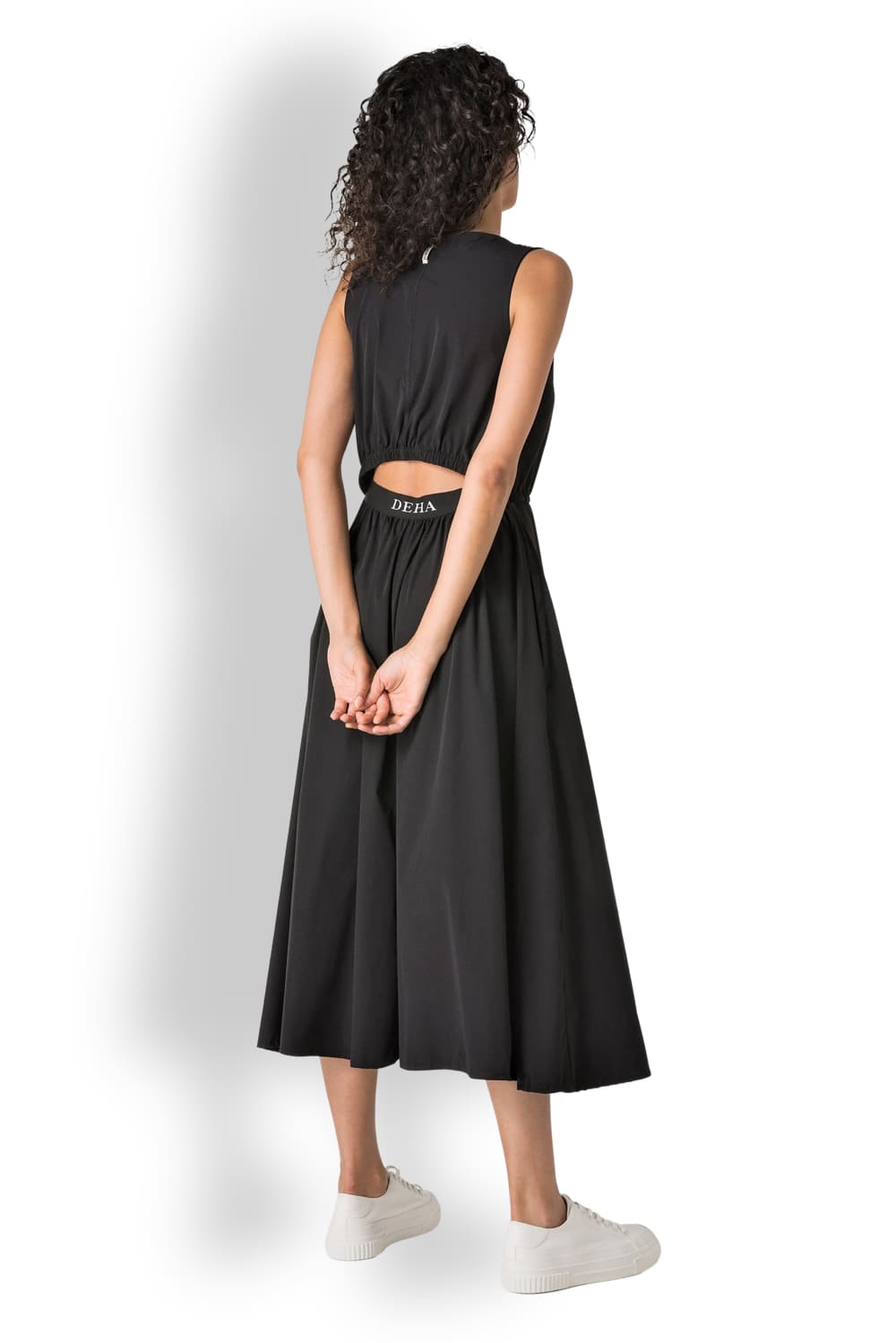 Длинное платье из нейлона с логотипом DEHA D02677