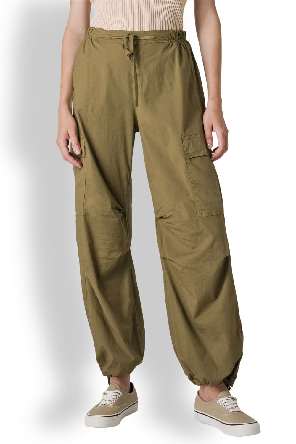 Женские брюки карго из эластичного хлопкового поплина DEHA D02477