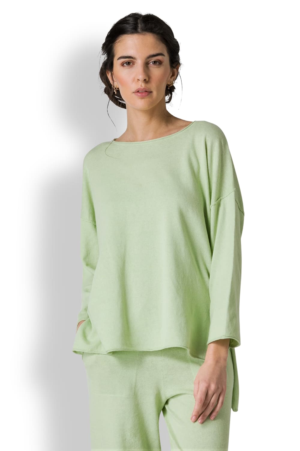 Женский льняной пуловер с круглым вырезом DEHA D02270