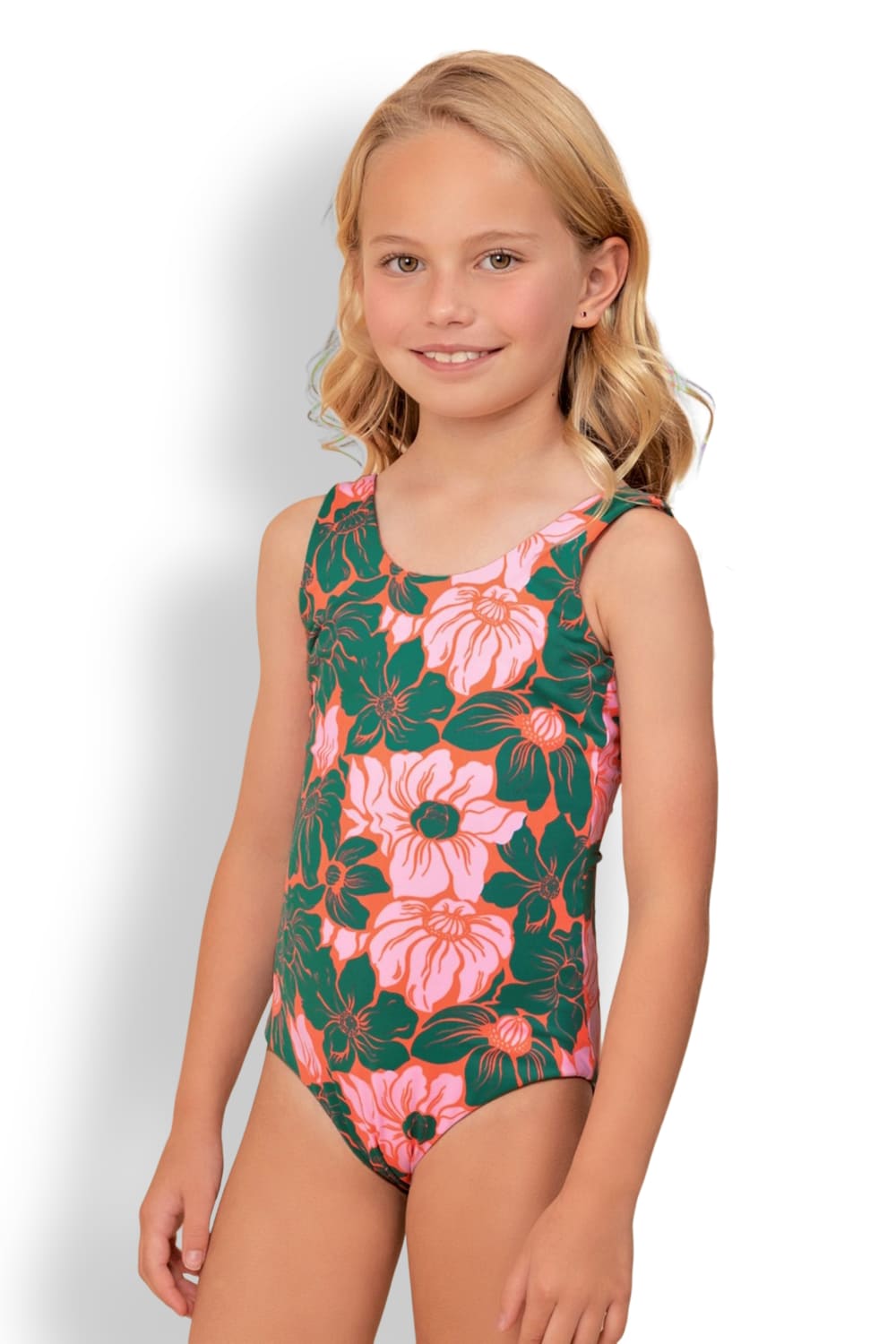 Детский слитный купальник с двусторонним принтом Maaji Floral Stamp Infinity PT3340KKO003