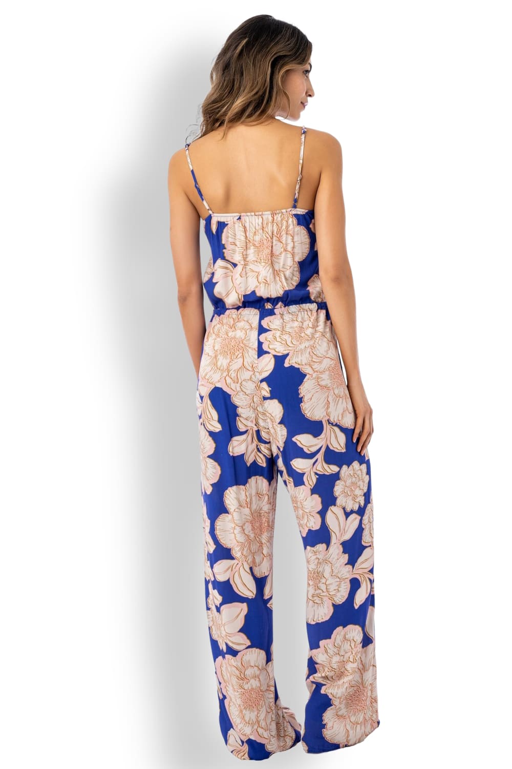 Пляжный комбинезон из экологичной вискозы Maaji Blue Bouquet Arielle PT1682CJU003