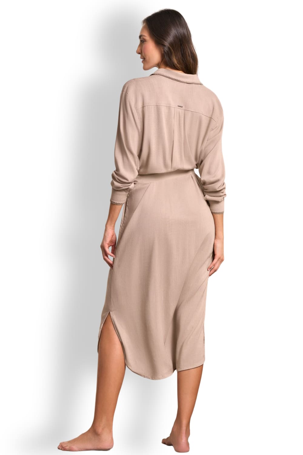 Длинное платье-рубашка из экологичной вискозы Maaji Summer Sand Moni 2119CLS002