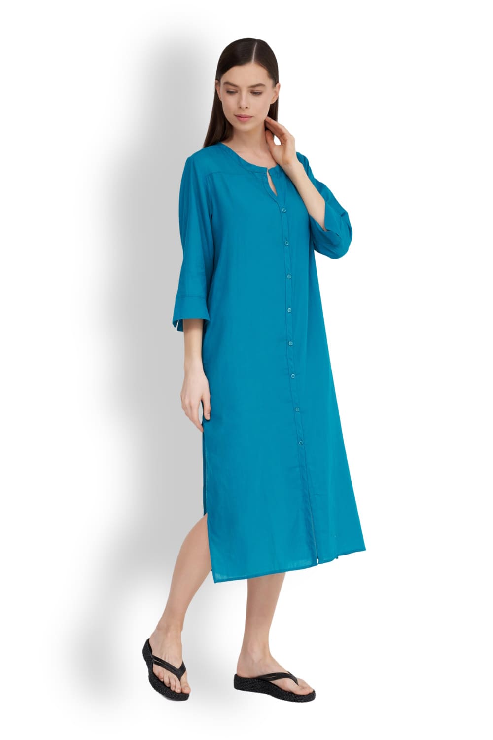 Пляжная туника-рубашка из хлопка D nu D B 2507