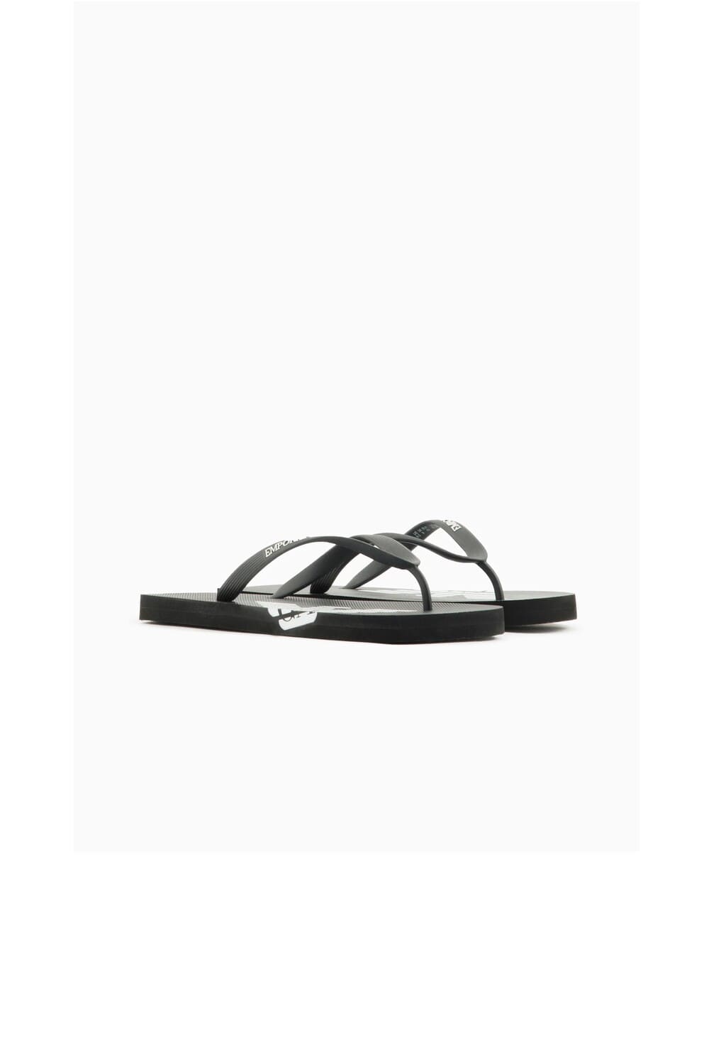 Резиновые шлепанцы с логотипом Emporio Armani XVQS08 XN746