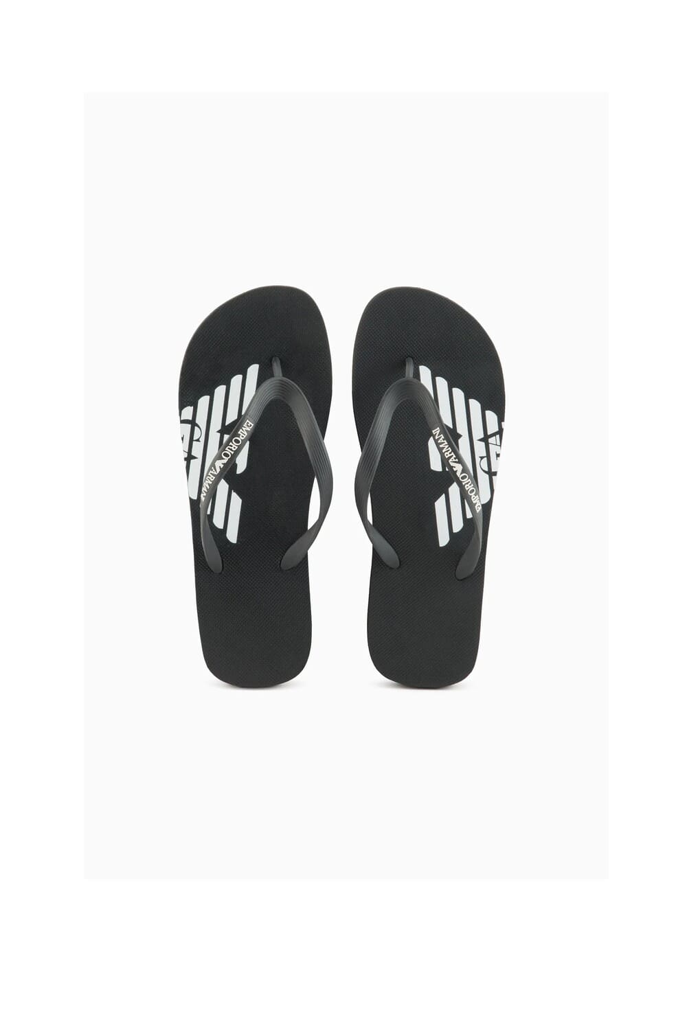 Резиновые шлепанцы с логотипом Emporio Armani XVQS08 XN746